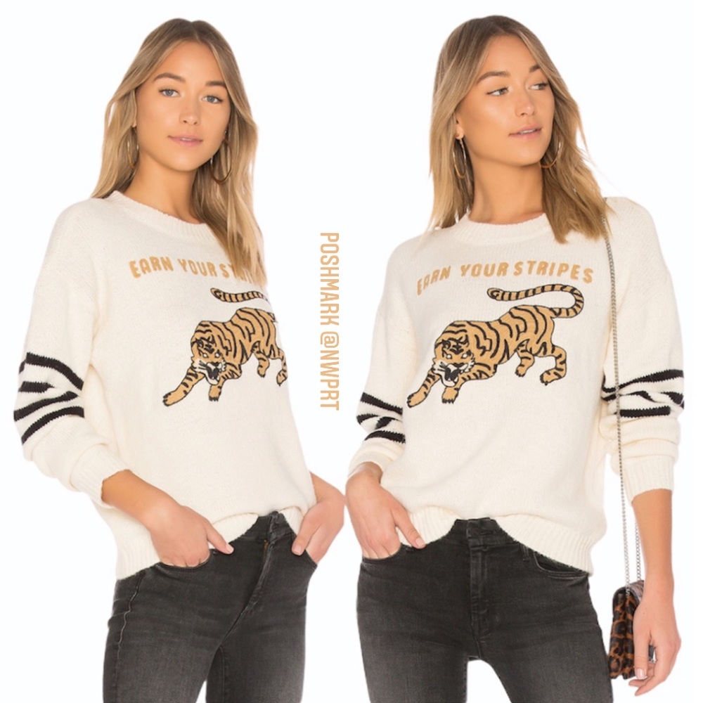 MOTHER 🐯 Earn Stripes Jumper Sweater Tiger XS